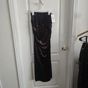 Cider Brown Leopard Print Pencil Skirt